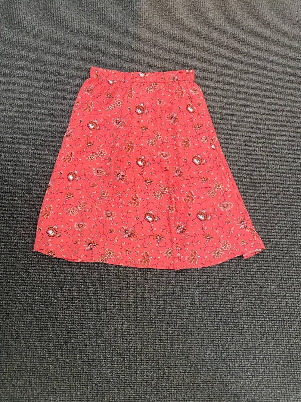 New Bright Pink Floral Midi Skirt with Layer / GAP Womens Size 10
